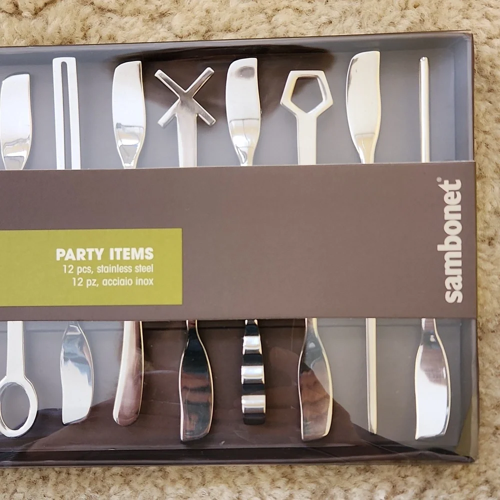 NEW Sambonet 12 Piece Party Spatulas
